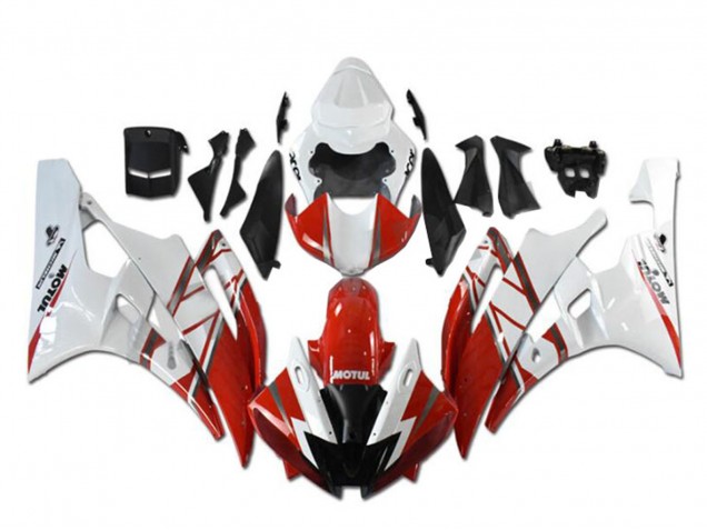 Billige Yamaha YZF R6 Motorrad Verkleidung 2006-2007 - Weiss Rot Schwarz Motul Michelin
