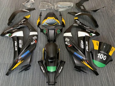 Billige Kawasaki ZX10R Motorrad Verkleidung 2011-2015 - Matt Schwarz Weiss Gelb Grun Elf Trick Star Frtr 100