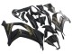 Billige Kawasaki ZX10R Motorrad Verkleidung 2011-2015 - Matt Schwarz Gold Schnee Elf