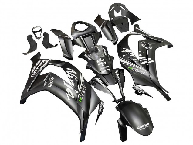 Billige Kawasaki ZX10R Motorrad Verkleidung 2011-2015 - Matt Schwarz Grun Elf