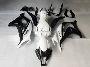 Billige Kawasaki ZX10R Motorrad Verkleidung 2011-2015 - Weiss Matt Schwarz Grun Aufkleber