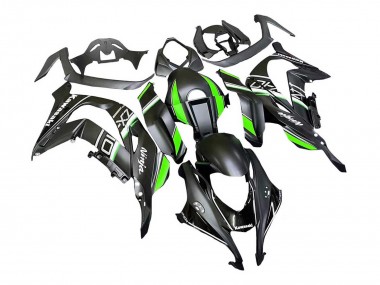 Billige Kawasaki ZX10R Motorrad Verkleidung 2016-2020 - Matt Schwarz Grun Weiss Ninja