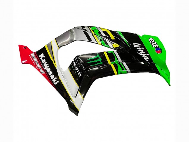 Billige Kawasaki ZX10R Motorrad Verkleidung 2016-2020 - Grun Gelb Rot Schwarz Elf Monster