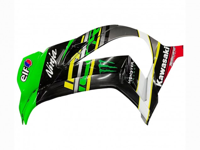 Billige Kawasaki ZX10R Motorrad Verkleidung 2016-2020 - Grun Gelb Rot Schwarz Elf Monster