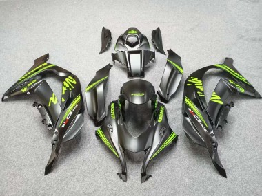 Billige Kawasaki ZX10R Motorrad Verkleidung 2016-2020 - Matt Schwarz Grun
