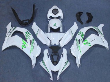 Billige Kawasaki ZX10R Motorrad Verkleidung 2016-2020 - Weiss Grun Ninja