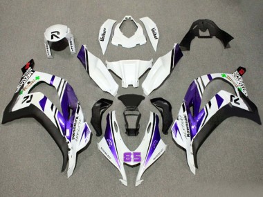Billige Kawasaki ZX10R Motorrad Verkleidung 2016-2020 - Weiss Lila Schwarz Alstare 85