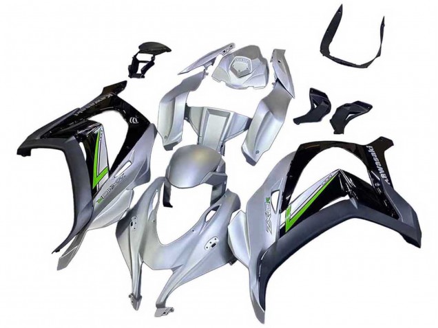Billige Kawasaki ZX10R Motorrad Verkleidung 2016-2020 - Silber Grun Schwarz