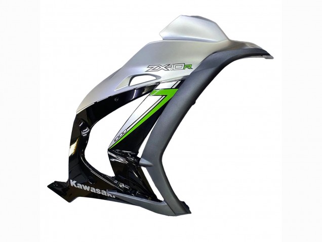 Billige Kawasaki ZX10R Motorrad Verkleidung 2016-2020 - Silber Grun Schwarz