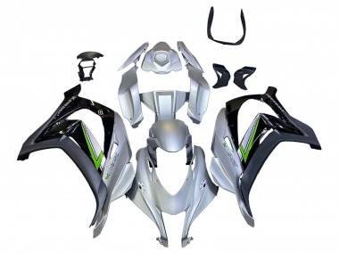 Billige Kawasaki ZX10R Motorrad Verkleidung 2016-2020 - Silber Grun Schwarz