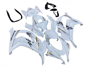 Billige Kawasaki ZX10R Motorrad Verkleidung 2016-2020 - Weiss Gold Schwarz