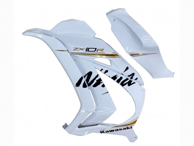 Billige Kawasaki ZX10R Motorrad Verkleidung 2016-2020 - Weiss Gold Schwarz