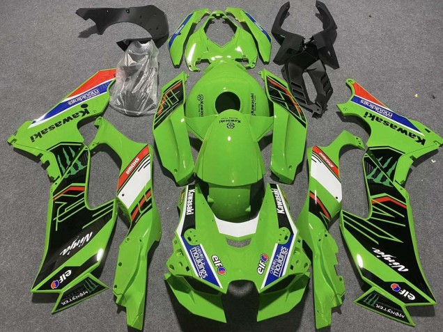 Billige Kawasaki ZX10R Motorrad Verkleidung 2021-2025 - Grun Weiss Blau Schwarz Rot Showr Elf Mouldings Monster