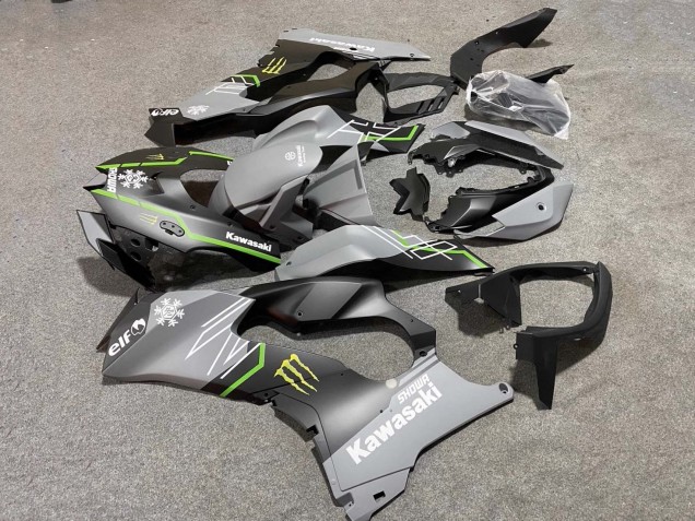 Billige Kawasaki ZX10R Motorrad Verkleidung 2021-2025 - Grau Matt Schwarz Grun Weiss Elf Schnee Monster