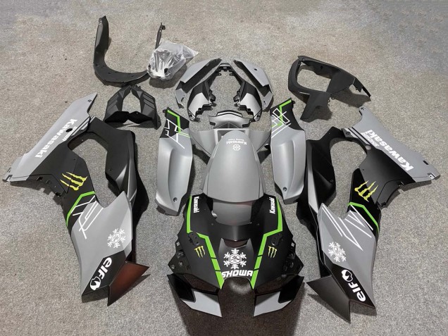 Billige Kawasaki ZX10R Motorrad Verkleidung 2021-2025 - Grau Matt Schwarz Grun Weiss Elf Schnee Monster