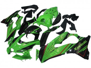 Billige Kawasaki ZX10R Motorrad Verkleidung 2021-2025 - Grun Glanzendes Schwarz