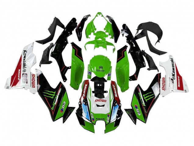 Billige Kawasaki ZX10R Motorrad Verkleidung 2021-2025 - Grun Schwarz Weiss Rot Blau Showr Elf Monster
