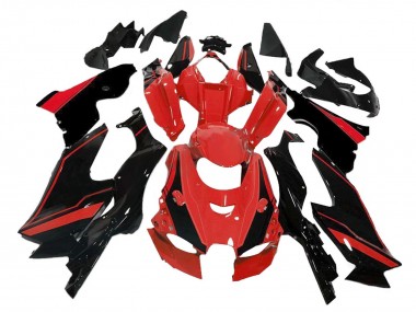 Billige Kawasaki ZX10R Motorrad Verkleidung 2021-2025 - Rot Glanzendes Schwarz
