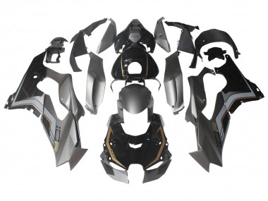 Billige Kawasaki ZX10R Motorrad Verkleidung 2021-2025 - Schwarz Grau Gold