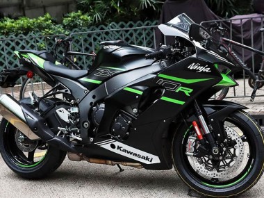 Billige Kawasaki ZX10R Motorrad Verkleidung 2021-2025 - Schwarz Grun Weiss