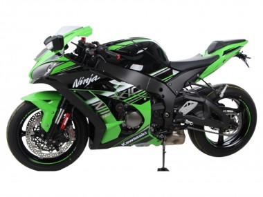 Billige Kawasaki ZX10R Motorrad Verkleidung 2021-2025 - Grun Schwarz Silber