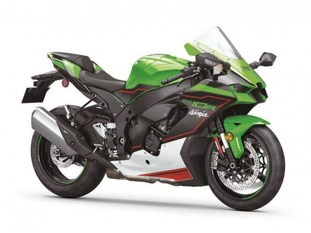 Billige Kawasaki ZX10R Motorrad Verkleidung 2021-2025 - Grun Schwarz Weiss Rot Ninja