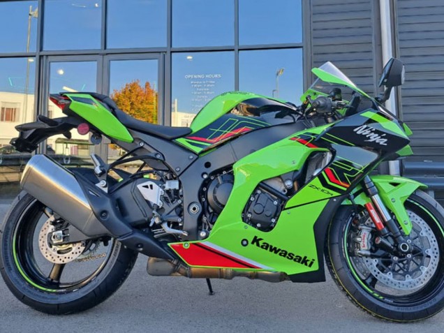 Billige Kawasaki ZX10R Motorrad Verkleidung 2021-2025 - Grun Schwarz Rot