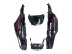 Billige Kawasaki ZX14R ZZR1400 Motorrad Verkleidung Kit 2006-2011 - Glanzendes Schwarz Rot Flamme