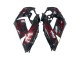 Billige Kawasaki ZX14R ZZR1400 Motorrad Verkleidung Kit 2006-2011 - Glanzendes Schwarz Rot Flamme