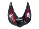 Billige Kawasaki ZX14R ZZR1400 Motorrad Verkleidung Kit 2006-2011 - Glanzendes Schwarz Rot Flamme