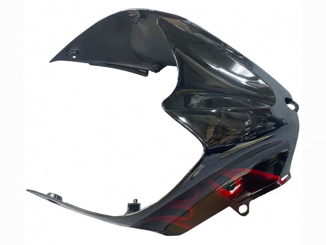 Billige Kawasaki ZX14R ZZR1400 Motorrad Verkleidung Kit 2006-2011 - Glanzendes Schwarz Rot Flamme