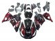 Billige Kawasaki ZX14R ZZR1400 Motorrad Verkleidung Kit 2006-2011 - Glanzendes Schwarz Rot Flamme