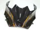 Billige Kawasaki ZX14R ZZR1400 Motorrad Verkleidung 2006-2011 - Glanzendes Schwarz Gold Flamme