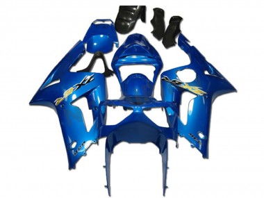 Billige Kawasaki ZX6R Motorrad Verkleidung 2003-2004 - Grun Weiss Schwarz Silkolene