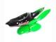 Billige Kawasaki ZX6R Motorrad Verkleidung 1998-1999 - Grun Weiss Glanzendes Schwarz