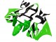 Billige Kawasaki ZX6R Motorrad Verkleidung 2000-2002 - Grun Weiss Schwarz