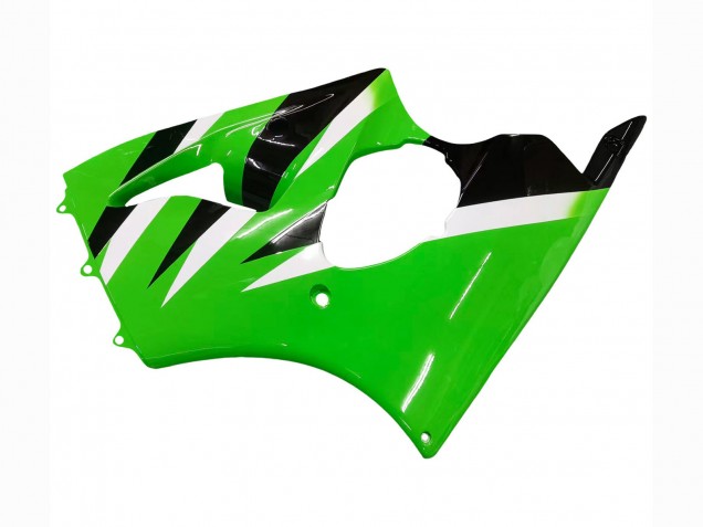 Billige Kawasaki ZX6R Motorrad Verkleidung 2000-2002 - Grun Weiss Schwarz