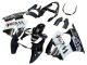 Billige Kawasaki ZX6R Motorrad Verkleidung 2000-2002 - Glanzendes Schwarz Weiss West Michelin
