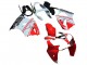 Billige Kawasaki ZX6R Motorrad Verkleidung 2000-2002 - Weiss Rot Schwarz