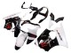 Billige Kawasaki ZX6R Motorrad Verkleidung 2000-2002 - Weiss Schwarz Rot Monster