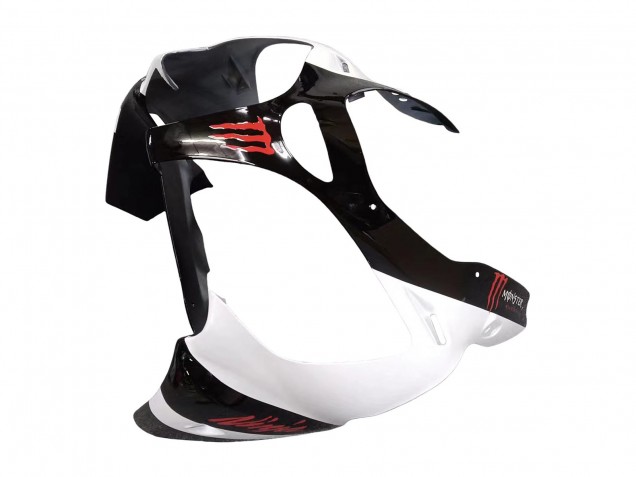 Billige Kawasaki ZX6R Motorrad Verkleidung 2000-2002 - Weiss Schwarz Rot Monster