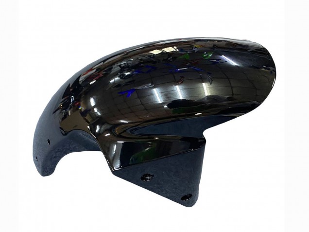 Billige Kawasaki ZX6R Motorrad Verkleidung 2003-2004 - Glanzendes Schwarz Grun Flamme