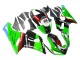 Billige Kawasaki ZX6R Motorrad Verkleidung 2005-2006 - Grun Rot Schwarz Elf 66