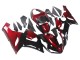 Billige Kawasaki ZX6R Motorrad Verkleidung 2005-2006 - Rot Glanzendes Schwarz