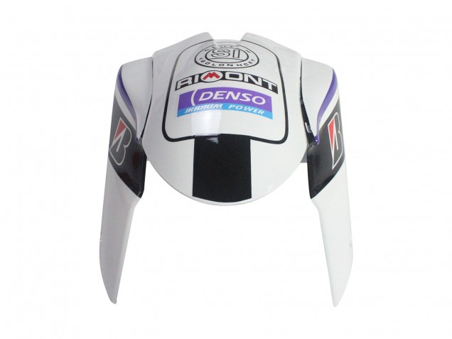 Billige Kawasaki ZX6R Motorrad Verkleidung 2005-2006 - Weiss Lila Schwarz Rizoma Playboy Denso