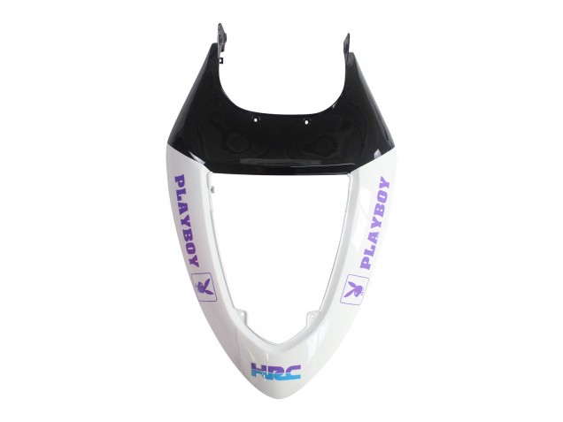 Billige Kawasaki ZX6R Motorrad Verkleidung 2005-2006 - Weiss Lila Schwarz Rizoma Playboy Denso