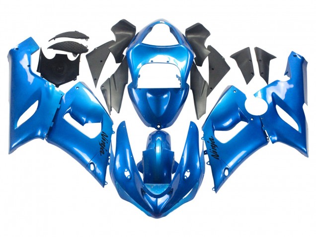 Billige Kawasaki ZX6R Motorrad Verkleidung 2005-2006 - Glanzendes Blau