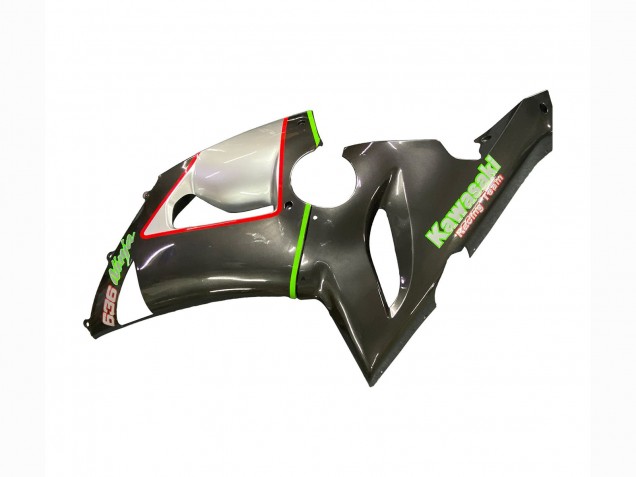 Billige Kawasaki ZX6R Motorrad Verkleidung 2005-2006 - Schwarz Silber Grun Rot K 26