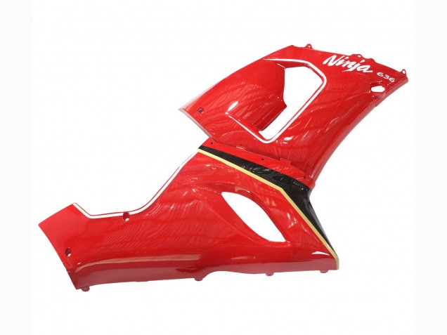 Billige Kawasaki ZX6R Motorrad Verkleidung 2005-2006 - Rot Gelb Schwarz