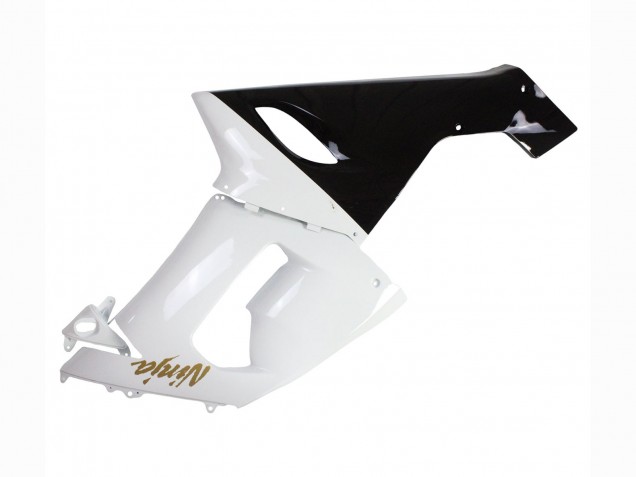Billige Kawasaki ZX6R Motorrad Verkleidung 2005-2006 - Weiss Schwarz Gold Ninja